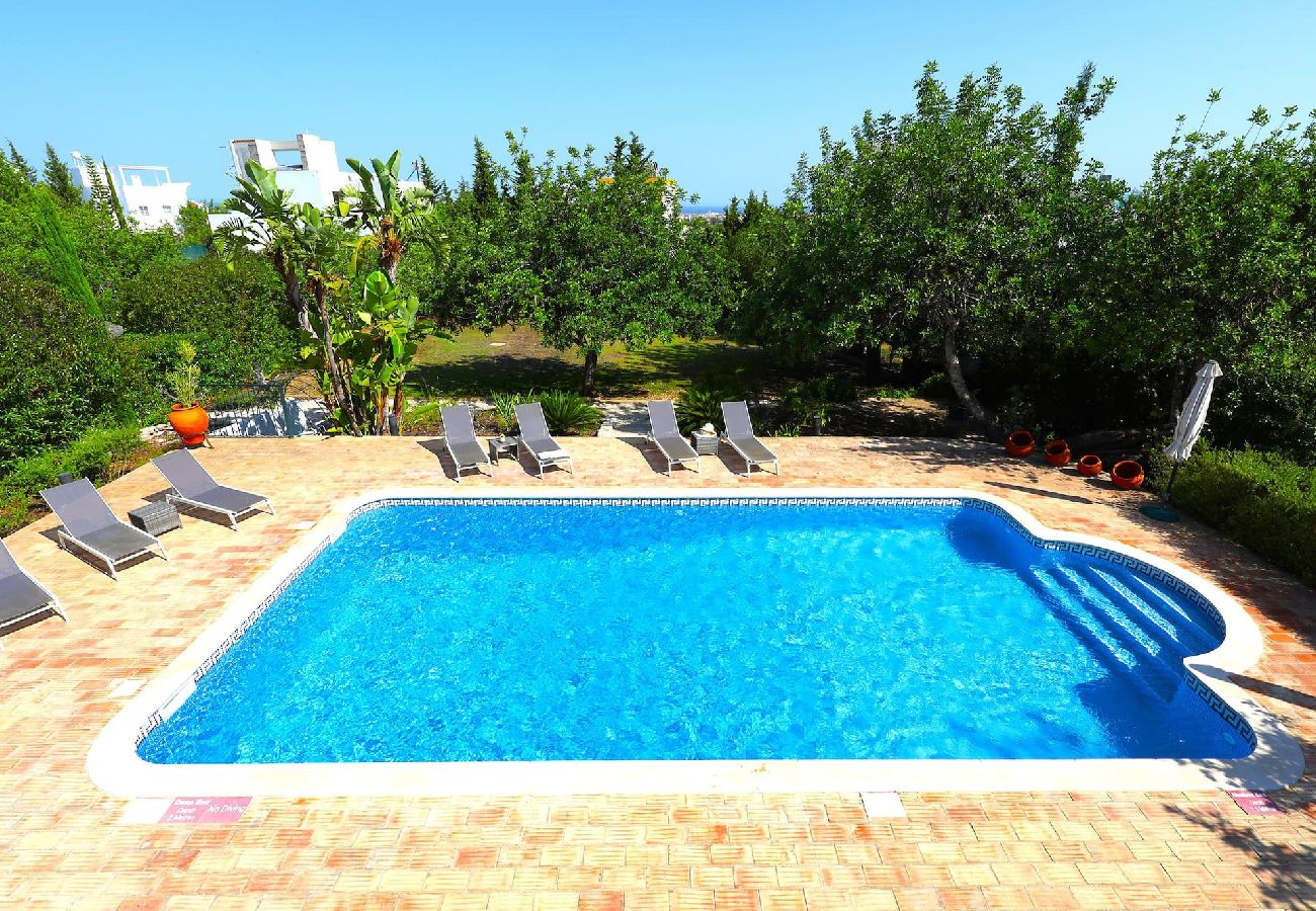 Villa en Tavira - Villa Domi/con jardín, piscina y vistas al mar 