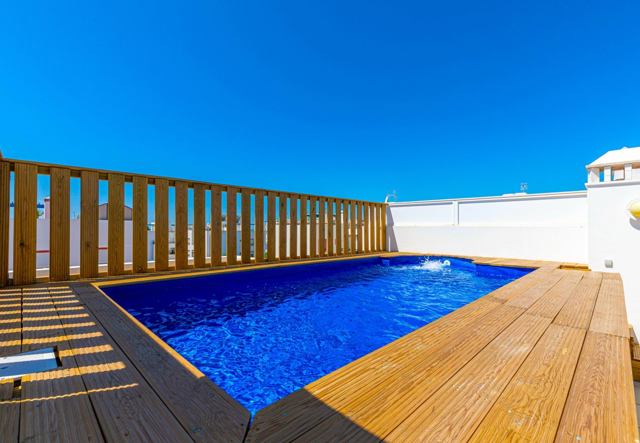 Apartamento em Tavira - Terraço na cobertura/apto elegante, deck para sol 